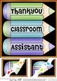 8 x 8 Thank You Classroom Assistant Pencils Scalloped Corner