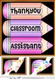 8 x 8 Thank You Classroom Assistant Pencils Scalloped Corner