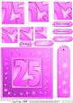 25th Bright Metallic Age Quick Card with Twisted Pyramage