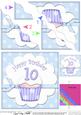 10th Birthday Cupcake Felties Wavy Corner Side Stacker