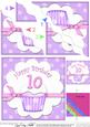 10th Birthday Cupcake Felties Wavy Corner Side Stacker