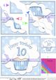 10th Birthday Cupcake Felties Wavy Corner Side Stacker