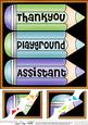 8 x 8 Thank You Playground Assistant Pencils Scalloped Corne