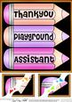 8 x 8 Thank You Playground Assistant Pencils Scalloped Corne