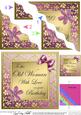 Floral Elegance Birthday the Old Woman Wavy Corner Stacker
