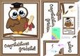 A5 Wise Owl Congratulations Graduate Felties Scallop Corner