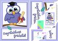 A5 Wise Owl Congratulations Graduate Felties Scallop Corner