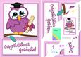 A5 Wise Owl Congratulations Graduate Felties Scallop Corner