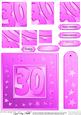 30th Bright Metallic Age Quick Card with Twisted Pyramage
