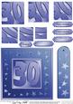 30th Bright Metallic Age Quick Card with Twisted Pyramage