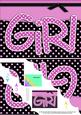 A5 Polka Dot Girl Scallop Corner Side Stacker Topper