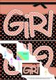 A5 Polka Dot Girl Scallop Corner Side Stacker Topper