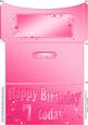 7th Birthday Metallic Age Money or Gift Wallet and Card