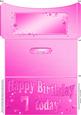 7th Birthday Metallic Age Money or Gift Wallet and Card