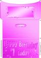7th Birthday Metallic Age Money or Gift Wallet and Card