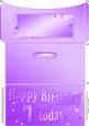 7th Birthday Metallic Age Money or Gift Wallet and Card