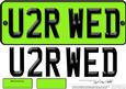 Large Dl You 2 Are Wed Novelty Number Plate N 3D Decoupage