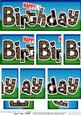 Dl Happy Birthday Animal Print Felties Side Stacker Topper