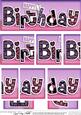 Dl Happy Birthday Animal Print Felties Side Stacker Topper