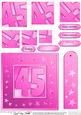 45th Bright Metallic Age Quick Card with Twisted Pyramage