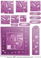 45th Bright Metallic Age Quick Card with Twisted Pyramage