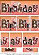 Dl Happy Birthday Animal Print Felties Side Stacker Topper