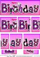 Dl Happy Birthday Animal Print Felties Side Stacker Topper