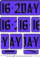 16th Birthday Fun Novelty Number Plate with Side Stacker Top