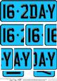 16th Birthday Fun Novelty Number Plate with Side Stacker Top