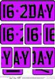 16th Birthday Fun Novelty Number Plate with Side Stacker Top