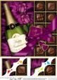 8 x 8 Anniversary Champers, Chocs N Roses Scalloped Topper