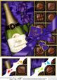8 x 8 Anniversary Champers, Chocs N Roses Scalloped Topper
