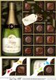 8 x 8 Fathers Day Champers N Chocs Scalloped Corner Topper