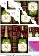 Mr & Mrs Champers N Chocs Wavy Corner Side Stacker Topper
