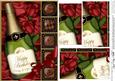 A5 Birthday Champers Chocs N Roses Pyramage Topper