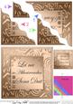 Elegant Metallic Irish Gaelic Fathers Day Wavy Corner