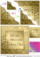 Elegant Metallic Irish Gaelic Fathers Day Wavy Corner