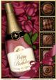 A4 Birthday Champers Chocs N Roses Card Topper