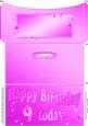 9th Birthday Metallic Age Money or Gift Wallet and Card