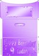 9th Birthday Metallic Age Money or Gift Wallet and Card