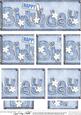 Dl Happy Birthday Denim N Daisies Felties Side Stacker