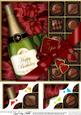 8 x 8 Birthday Champers Chocs N Roses Scalloped Topper