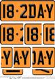 18th Birthday Fun Novelty Number Plate with Side Stacker