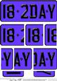 18th Birthday Fun Novelty Number Plate with Side Stacker