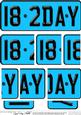 18th Birthday Fun Novelty Number Plate with Side Stacker