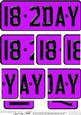18th Birthday Fun Novelty Number Plate with Side Stacker