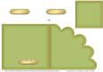 Cut and Fold Shell Corner Card Plain Card Base