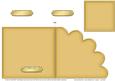 Cut and Fold Shell Corner Card Plain Card Base