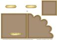 Cut and Fold Shell Corner Card Plain Card Base