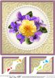 8 x 8 Flowers and Pearls - 8 x 8 Scalloped Corner Topper 